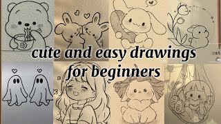 easy drawings for beginners  part1  cute simple drawings l drawing ideas 💡 [upl. by Ethbun868]