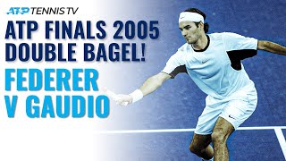 Federer v Gaudio 2005 The Only Double Bagel in ATP Finals History [upl. by Connelley]