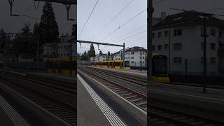 Waldenburgerbahn in Liestal schmalspurbahn waldenburgerbahn tramlink trainspotting shorts yt [upl. by Ahselat85]