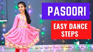 Pasoori  Easy Dance steps  Coke studio  Anvi Shetty [upl. by Lauralee589]