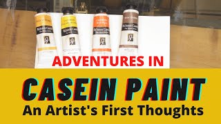 Adventures in casein painting Artist uses casein for first time initial thoughts and discoveries [upl. by Jagir]