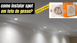 como instalar spot em teto de gesso [upl. by Placia]