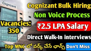 Cognizant Bulk Hiring 2024  Non Voice Process  Jobs in Hyderabad Walk In interviewsGraduate Jobs [upl. by Sualkin]