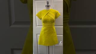 Yellow pleated dress  diy creative tutorial style [upl. by Jon546]