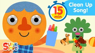 Clean Up With Noodle amp Pals for 15 minutes 🔁  Super Simple Songs [upl. by Muffin]