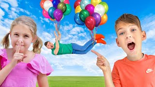 Five Kids Sneaky Jokes on April Fools Day  more Childrens Songs and Videos [upl. by Iznek]