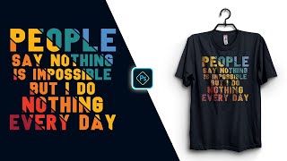 How To Design A Custom Typography TShirt In Adobe Photoshop Tutorial [upl. by Heloise]