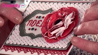 Making a Floral Embellishment Card  docrafts Creativity TV [upl. by Nevear]