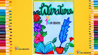 CARATULA DE LITERATURA PARA CUADERNO ESCOLAR [upl. by Valera587]