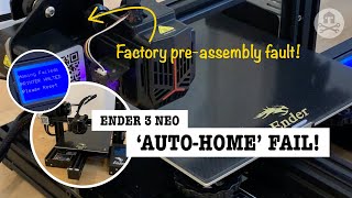 Ender 3 Neo autohome fail  factory preassembly fault [upl. by Zoarah]