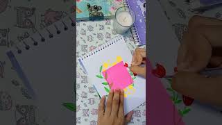 Cute Notes Idea 💌🌺💞Notes ideas for notebook shorts art notes design school notebook drawing [upl. by Lieberman]