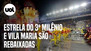 Carnaval de SP 2023 Estrela do Terceiro Milênio e Vila Maria são rebaixadas [upl. by Scoter]