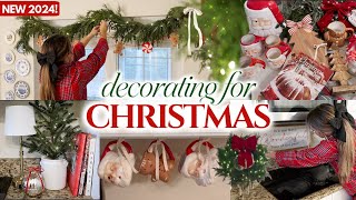 CHRISTMAS DECORATE WITH ME 2024 🎄 DECORATING MY HOUSE FOR CHRISTMAS  traditional Christmas decor🎅🏻 [upl. by Valentine]