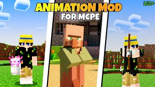 minecraft animation mod 121  best animation mod for mcpe 121🤯 [upl. by Dalis]