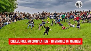 Cheese Rolling Compilation  10 minutes of mayhem [upl. by Wearing887]