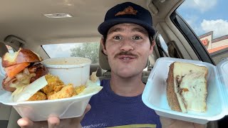 Hooters Fall Menu 2024 Review Buffalo Lemon Pepper Wings Gumbo Pretzel Sliders Cinna Cheesecake [upl. by Dlanar]