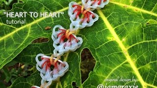 HEART TO HEART Hook Only bracelet tutorial [upl. by Annadiana]