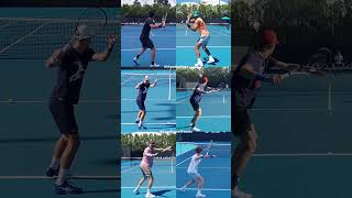 🎾Slow Motion Forehand Technique Comparison forehand tennisslowmotion Nadal Djokovic Alcaraz [upl. by Aletse]