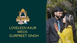 LIVE WEDDING CEREMONY OF LOVELEEN KAUR WEDS GURPREET SINGH  BARINDERA STUDIO [upl. by Esaj]