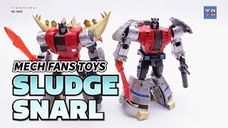 Transformer Mech Fans Toys Dinobot SLUDGE SNARL Dinosaur Rotot toy video [upl. by Iharas]