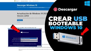 Cómo crear USB Booteable con Windows 10  Sin programas [upl. by Netsyrk364]