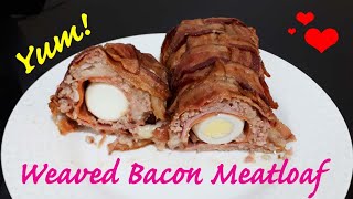 How to Create amp Bake a Weaved Bacon Meatloaf  Baking  Cooking Food Homemade [upl. by Ellehsim261]