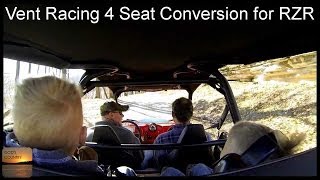 Polaris RZR with Vent Racing 4 Seat Conversion Roll Cage [upl. by Boy]