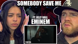 My Girlfriends First Time Reaction to Eminem  Somebody Save Me feat Jelly Roll amp Skit [upl. by Aratak184]