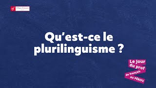 Le jour du prof de français  Questce le plurilinguisme [upl. by Pucida552]