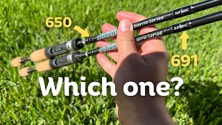 Dobyns Sierra Ultra Finesse Rods 0 Power vs 1 Power BFS rods [upl. by Adla]