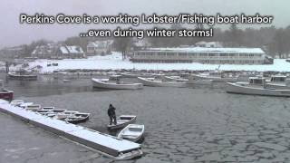 Perkins Cove  Ogunquit  Valentines Eve Snow Storm [upl. by Marlene296]