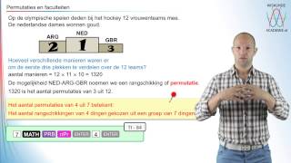 Combinatoriek  permutaties en faculteiten  WiskundeAcademie [upl. by Wittenburg]