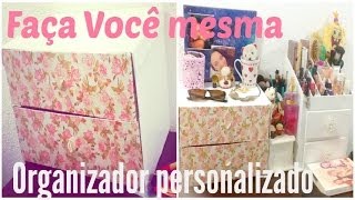 DIY ORGANIZADOR COM CAIXAS [upl. by Eille]