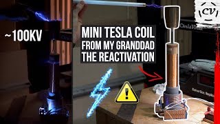 Mini Tesla Coil Demo Built By My Granddad [upl. by Codee]