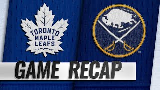 Matthews scores in Leafs 32 win against Sabres [upl. by Asenev791]