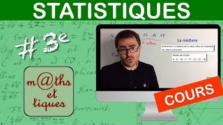 LE COURS  Statistiques  Troisième [upl. by Einafats613]