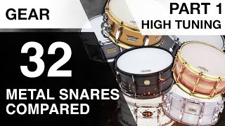 Big Metal Snare Drum Comparison  High Tuning  Copper Brass Aluminium Steel amp More  Thomann [upl. by Tamer230]