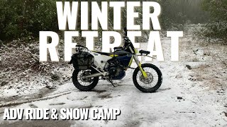 Solo Motorcycle Camping in the Snow  Husqvarna 701 Enduro  Part 2 [upl. by Bang938]