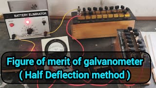 Figure of merit of galvanometer experiment  Half Deflection method class 12 physics experiments [upl. by Aguste934]