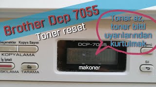 Brother DCP 7055 toner nasıl resetlenir  Brother Yazıcı Toner resetleme [upl. by Artinahs]