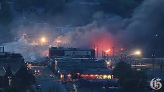 Raw Video July 6 video of LacMégantic explosion at night [upl. by Suired]