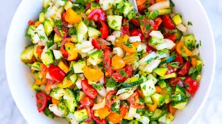 Chopped Cucumber Tomato Salad Recipe [upl. by Asilaj968]