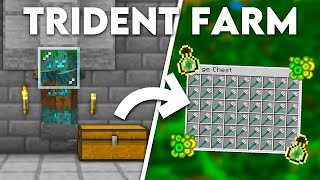 Easy Drowned Trident Farm in Minecraft Bedrock 121 MCPEXboxPS4Nintendo SwitchWindows10 [upl. by Ibok]