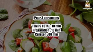 Recette  Salade concombre et poivron [upl. by Cato]