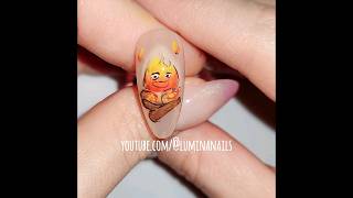 Howls Moving Castle 🔥 calcifer nailart painting shorts anime [upl. by Arymas]