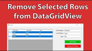 Remove Multiple Selected Rows From DataGridView in C [upl. by Yerg]