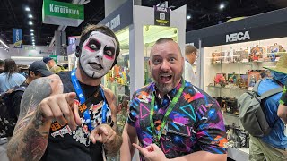 Pixel Danhausen NECA Toys Booth Walkthrough at SDCC [upl. by Ocirema927]