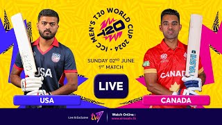 🔴 LIVE  T20WorldCup  1st Match  USA vs Canada  Sirasa TV [upl. by Htebzil447]