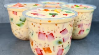 Homemade Dessert for SummerSimple and Easy to make  Fruity Tapioca Jelly Drink [upl. by Janerich]