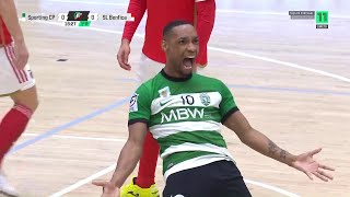 Sporting 32 Benfica  Futsal Taça Portugal 202324  Oitavos de Final  Golos [upl. by Eixid]